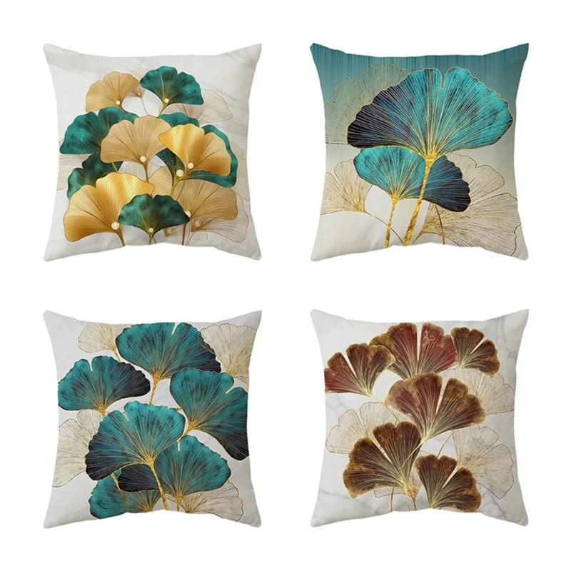 

Ginkgo Biloba Leaf Pillow Cover 4pcs/set Throw Pillows Case CCovers Decor