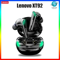 lenovo xt92 tws gaming earbuds wireless earphones bluetooth headphones lowlatency noise reduction gamer headphone stereo headset