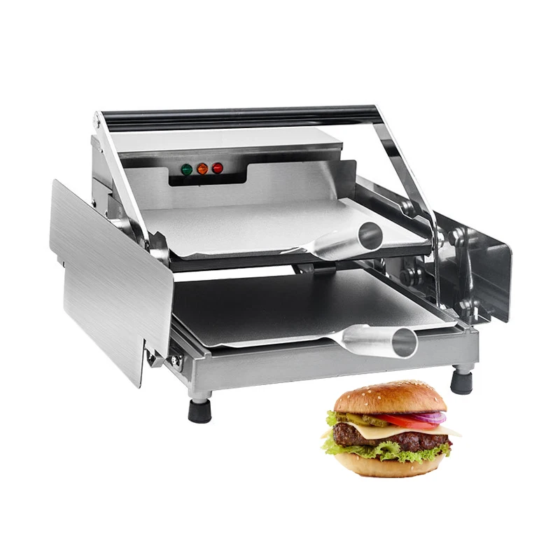 

Commercial Bun Hamburger Toaster Bake Burger & Bread Grill Oven with Double Layer Non-stick Surface Kitchen Appliance