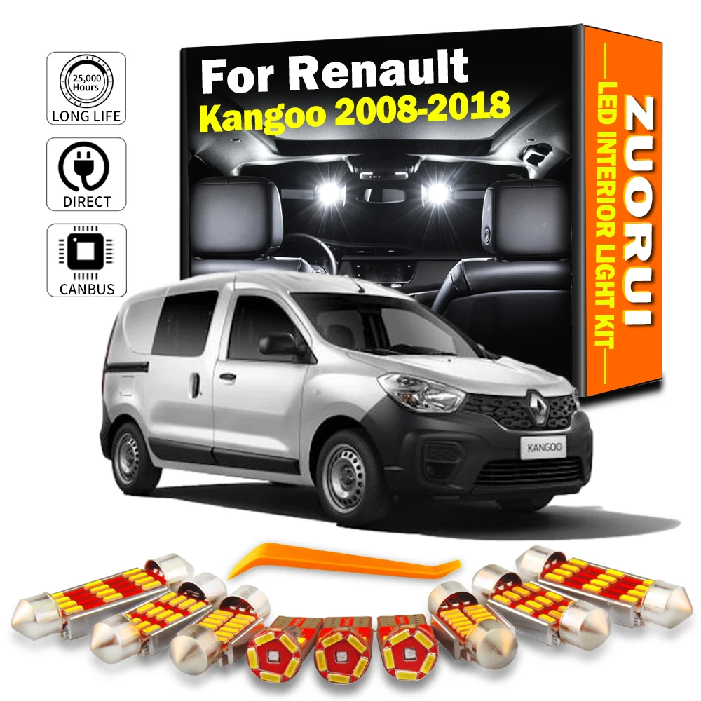 

Комплект автомобисветильник светодиодных ламп ZUORUI, 11 шт., для Renault Kangoo 2008-2013 2014 2015 2016 2017 светодиодный