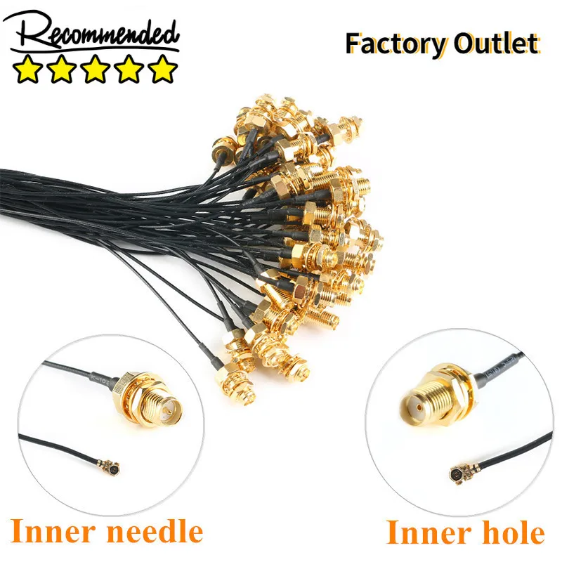 

5PCS SMA Connector SMA to IPX Adapter Cable WIFI/GSM/3G/GPS/4G Module Cable Pigtail Cable 1.13mm Female Inner Hole Inner Needle