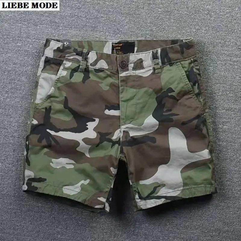 

2023 Men's Summer Fashion Loose Streetwear Camouflage Shorts Male Casual Shorts Men Cotton Camo Shorts Homme Bermuda Masculina