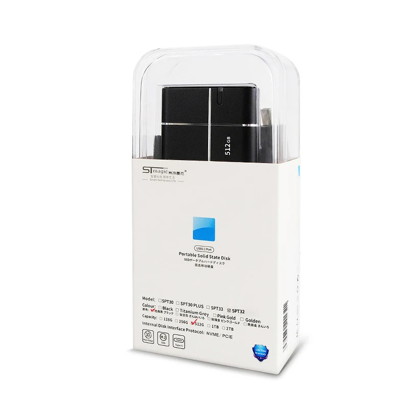 Stmagic внешний жесткий диск 128 ГБ 256 512 1 ТБ USB3.1 HDD совместимый с ПК Mac настольных Тип C