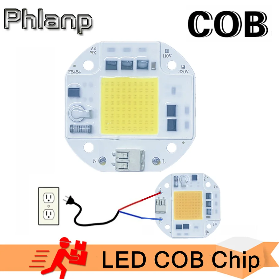 

Phlanp 110V 220V LED Chip 20W 30W 50W COB Chip No Need Driver for Flood Light Spotlight Lampada DIY Lighting high brightness