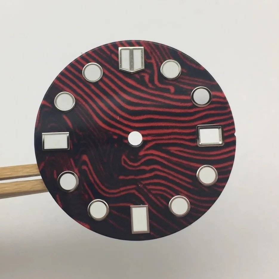 

28.5mm Watch Accessories Modified green Luminous Dial for NH35A Movement Installation Mechanical Accessorie Calendar no logo