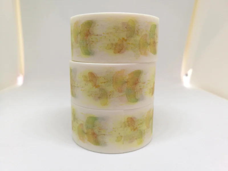 

2cm Ginkgo leaf Adhesive Tape for Scrapbooking DIY Craft Sticky Deco Masking tape Paper Washi Tape Tape School Office Supply