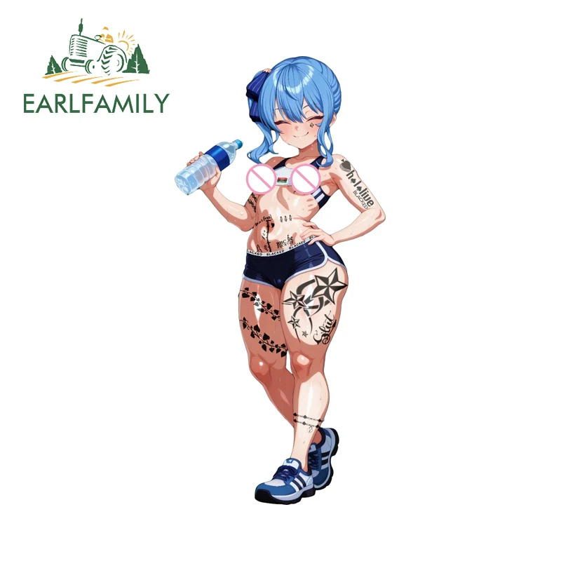 

EARLFAMILY татуировка на все тело Лоли автомобильные наклейки мультфильм DIY Стайлинг автомобиля солнцезащитный крем аниме наклейка забавная окклюзия царапины графика