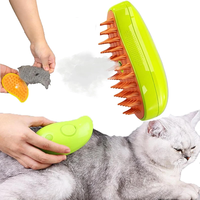 

Расческа электрическая для домашних животных, распылитель для массажа кошек и собак, ванночка с защитой от летания, Usb-зарядка, плавающая Расческа для удаления волос, уход за питомцами