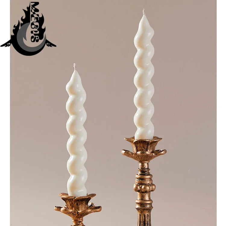 

Wholesale 2pcS Spiral Candle Decorative Candles Taper Candles Home Decor Wedding Decoration Centerpieces Candlestick Gift