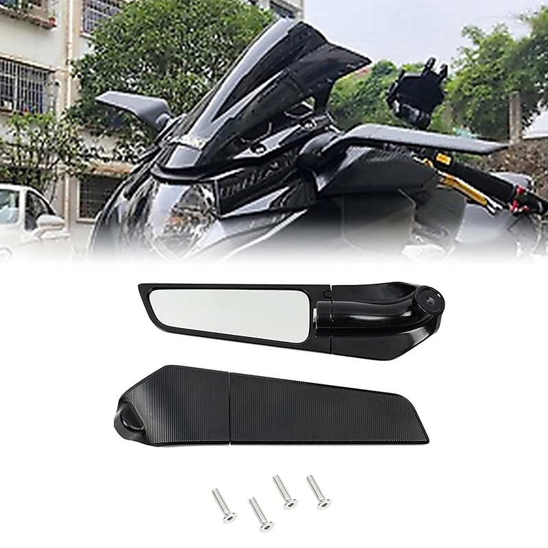 

2pcs Rearview Side Mirror Wind Swivel Wing Fin Easy Adjust Direction Moto Accessories for Ducati 959 1299 Panigale R/S 2015-2021