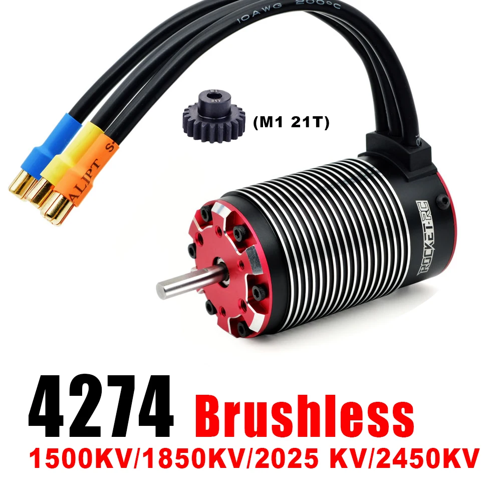 RC Car 4274 motor SURPASS HOBBY motor Rocket V2 supersonic Brushless Motor w/Temperature Sensor for 1/8 1/7 Tamiya RC Car