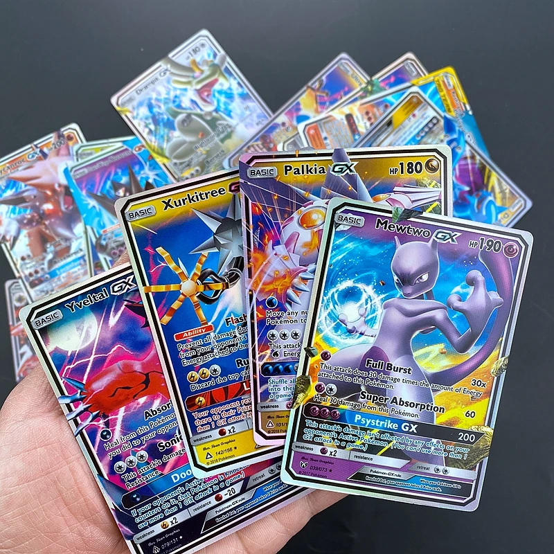 

10Pcs Not Repeat Pokemon French Shining Cards Anime Pikachu Charizard GX Vmax EX Mega Kids Battle Game Trading Collection Toys