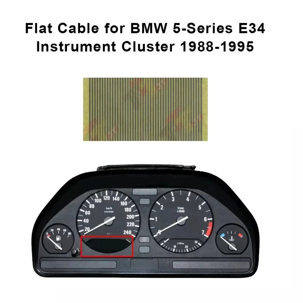 Плоский ленточный кабель ЖК-дисплея для приборной панели BMW 5 серии E34 1988 г.