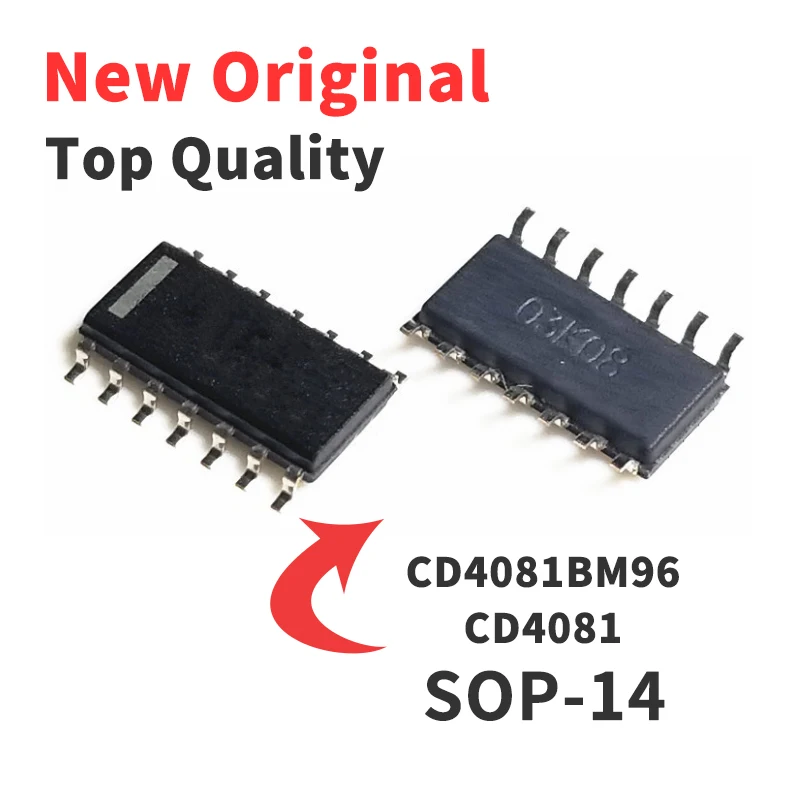 

Чип CD4081BM96 CD4081 SMD SOP14 CMOS четырехсторонний 2-вход и шлюз, 10 шт., новый оригинальный чип IC