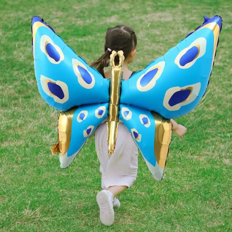 

Colorful Angel Butterfly Wing Balloon Children Birthday Balloon Children's Day Boy Girl DIY Party Decorations Back Hanging Foil