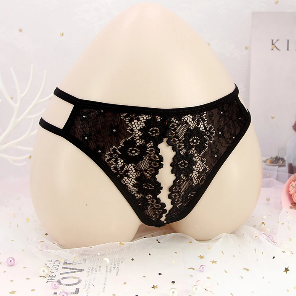 

Трусы-стринги мужские с открытой передней кружевной посадкой, тонкие Сетчатые брифы, эротическое нижнее белье с открытой промежностью