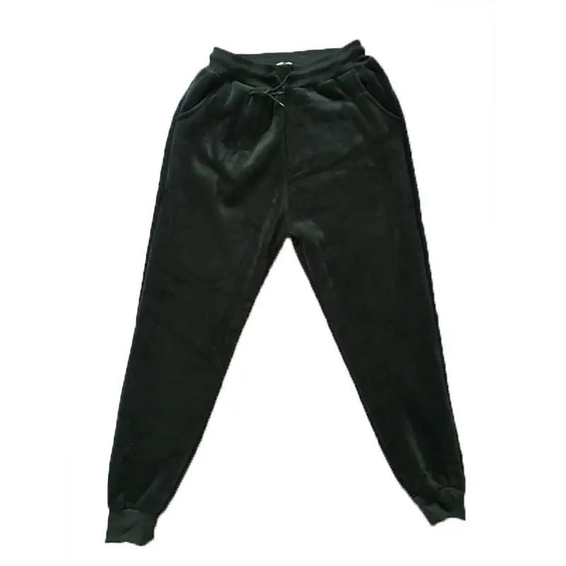 Теплые кашемировые подходящие ко всему золотистые бархатные спортивные брюки