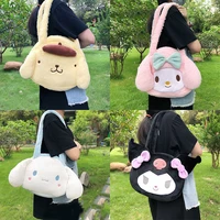 sanrio mymelody kuromi cinnamoroll japanese cute soft girl jk uniform bag plush hand held shoulder bag shoulder bag