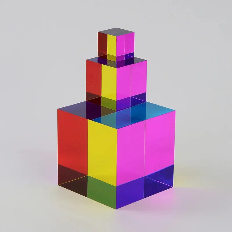 1 шт. Science Magic Prism Cube 30 40 50 60 мм Hexahedral Crystal Cmy 3D Цветной куб-призма для фотографии