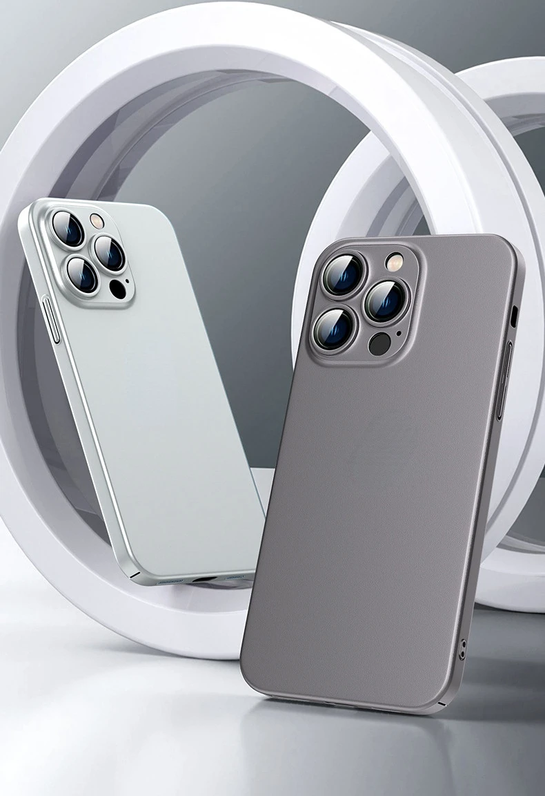 With lens film Ultra thin high-grade frosting For iPhone 14 13 12 11 Pro Max Plus ultrathin Anti fingerprint Hard shell  case