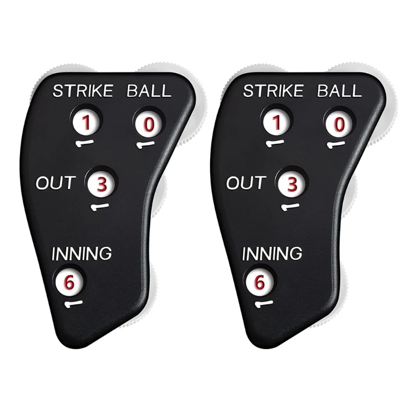 

2Pcs Baseball Softball Umpire Indicator Umpire Equipment Sets 4 Wheel Umpire Indicator Baseball Umpire Counter Clicker