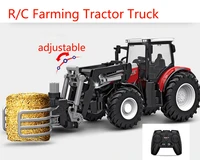 124 scale rc farm tractor trailer 2 4g remote control simulated engineering construction truck model toys farming machine