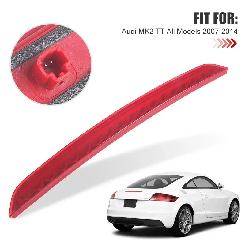 Фото 1 шт. светодиодный дополнительный стоп-сигнал (третий стоп-сигнал) для Audi TT 8J MK II 2006-2014, OEM #   8J0945097 Красный дымовой фильтр №1