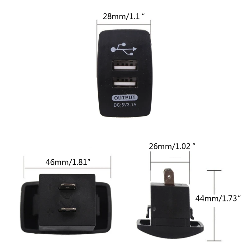 Motorcycle USB Phone Charger Waterproof 12-24V Dual USB Port Power Socket E-bike Handlebar USB Charger Adapter images - 6