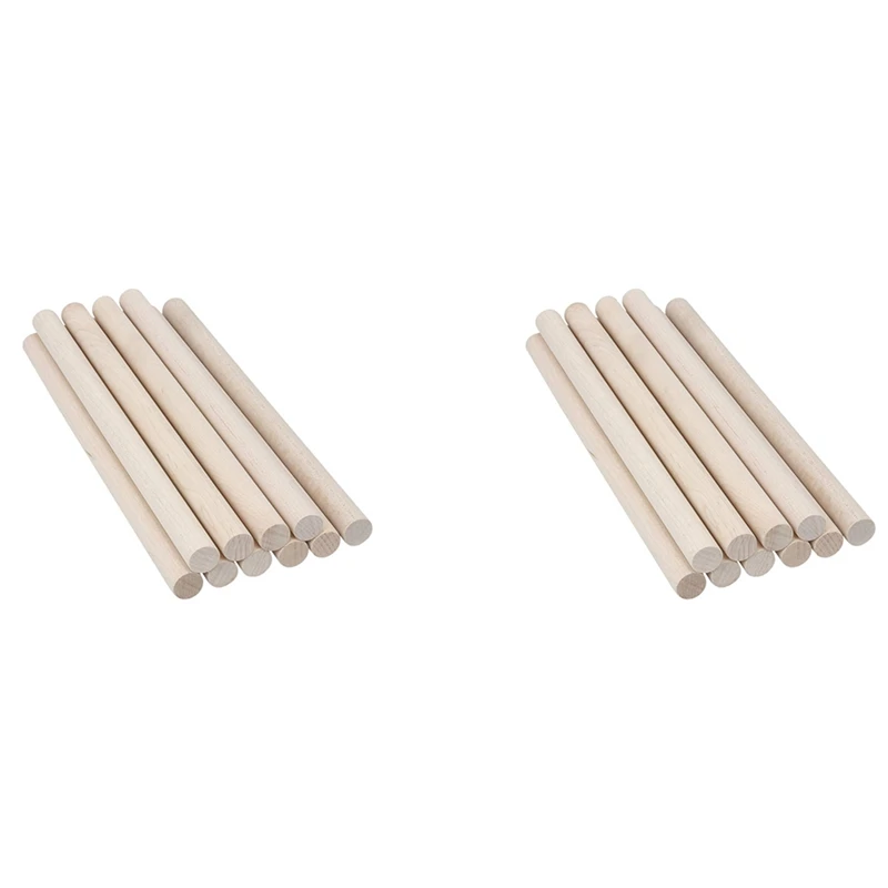 

100Pcs Wooden Dowel Rods Unfinished Wood Dowels, Solid Hardwood Sticks For Crafting, Macrame, DIY & More, Sanded Smooth