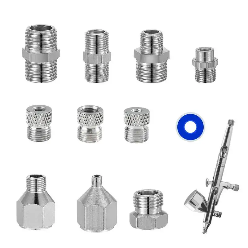 Airbrush Adapter Coupler Air Fitting Quick Connect Set Disconnect Fittings Accessories Conversion Airbrushing Compressor