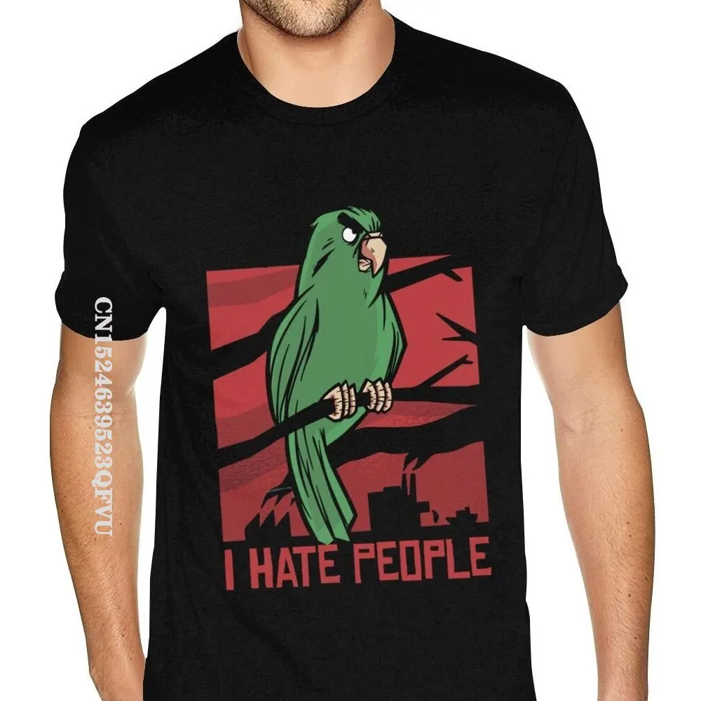 Camiseta personalizada para hombre, prenda de vestir, de algodón, de gran tamaño, con estampado de zanahoria, odio a la gente, de alta calidad