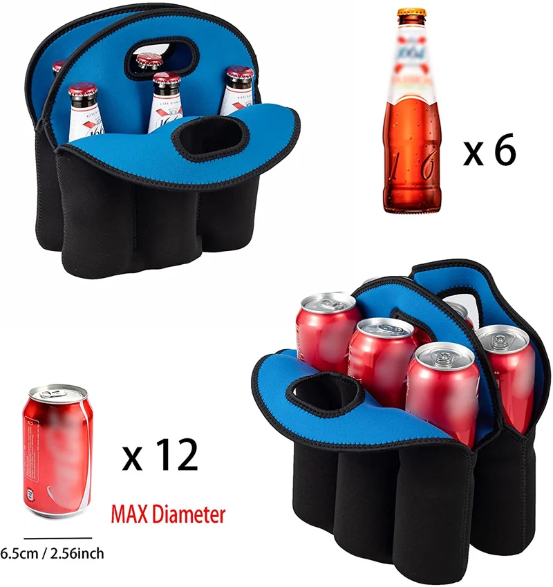 

Beer Cooler Tote Bag Wine Beer Bottle Holder Wine Carrier Tote Bag Home Storage Holder for Travel with Secure Carry Handle