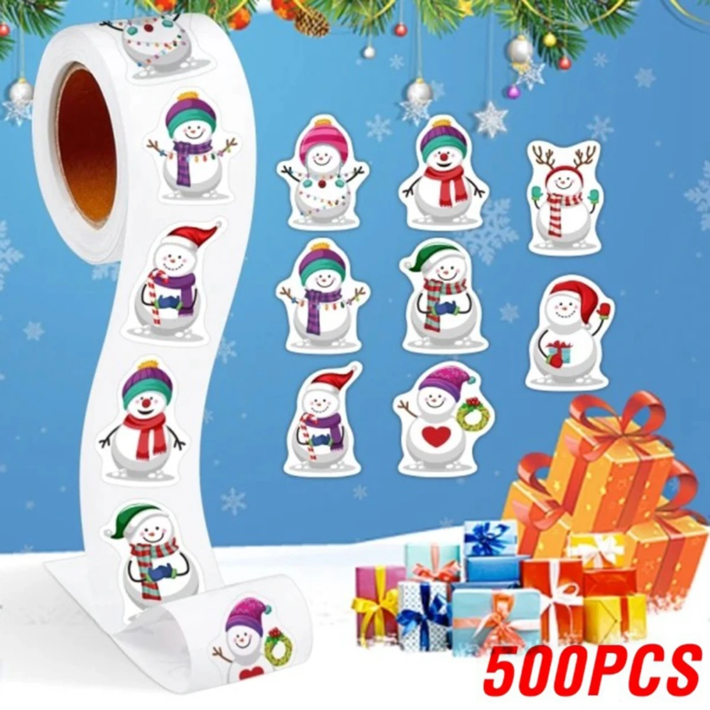 

Рождественские наклейки со снежинками