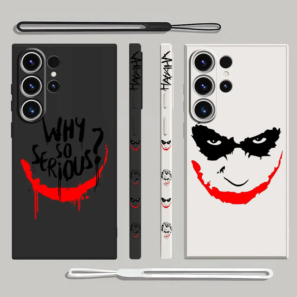 Крутой чехол Joker для телефона Samsung Galaxy S23 Ultra 5G S24 S22 S20 FE S21 Plus квадратный жидкий