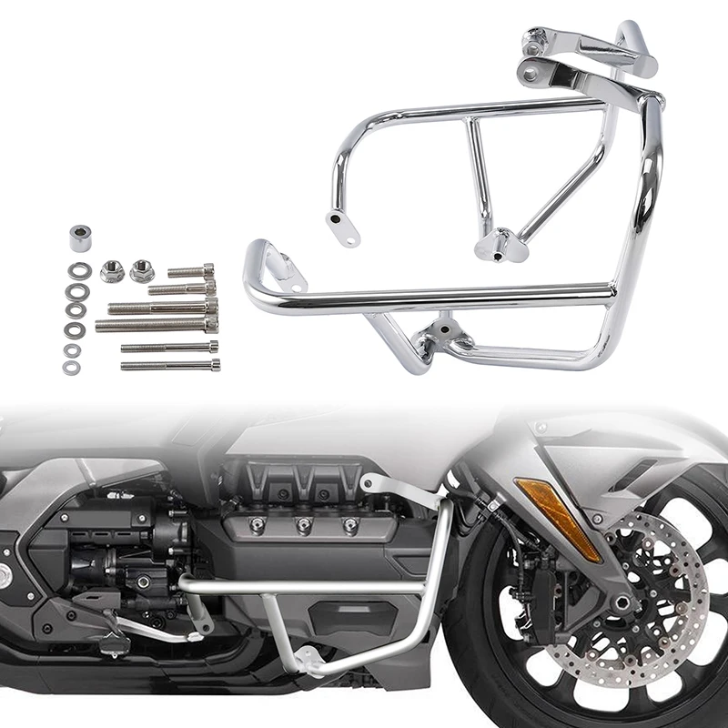 

Motorcycle Engine Guard Crash Bar For Honda Goldwing GL1800 F6C F6B Bagger 2018-2023 2019 2020 2021 2022 black/chrome