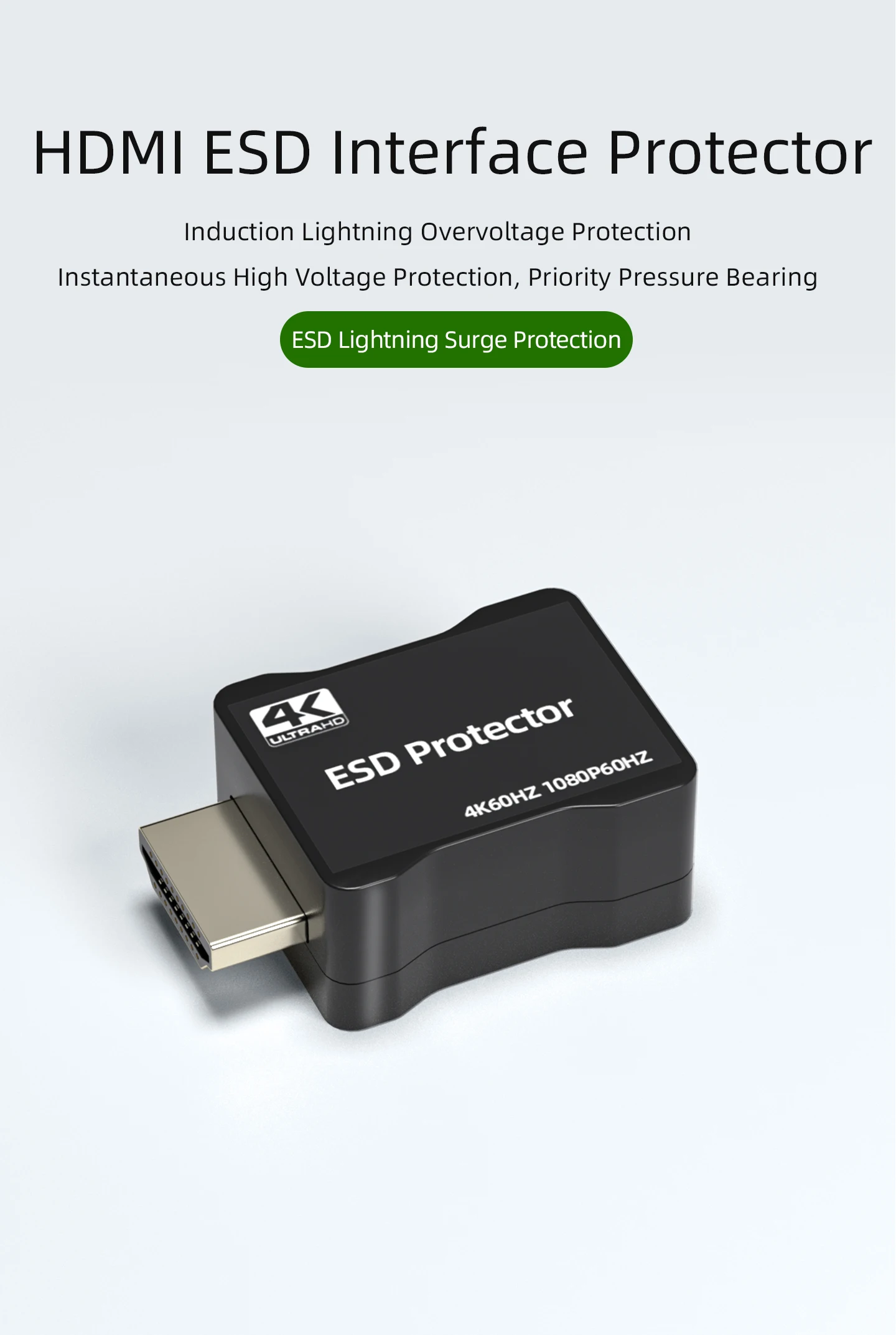 Фото Защитный адаптер аудио-видео интерфейса 4K HDMI ESD 4K60Hz 18Gbps, соответствует стандарту IEC 61000-4-2 для PS5/Xbox. №3