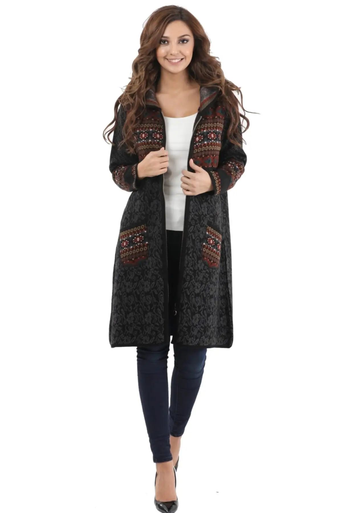 

Women's Cardigan Hooded / Black Casual Knitted High Quality Fashion Cardigan Sweaters Loose Sweater Jumper