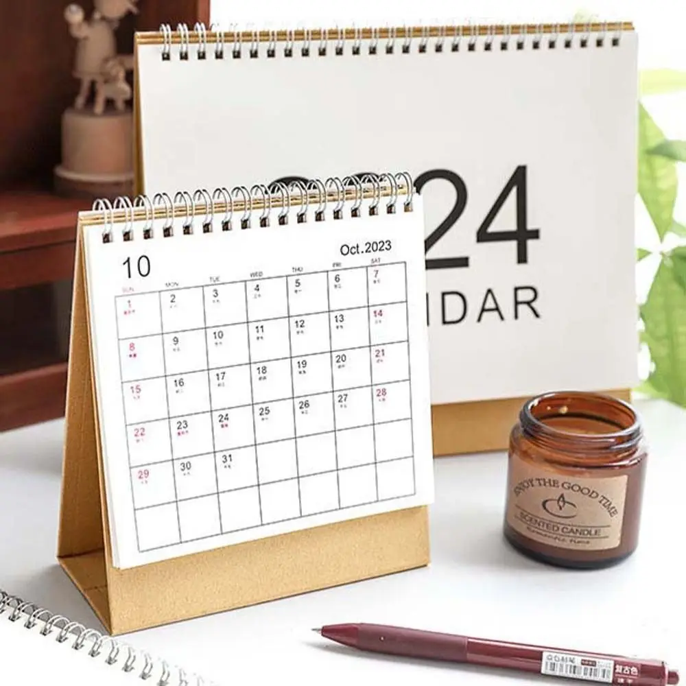 

Daily Planner Desk Calendar Office School Supplies Agenda Organizer 2024 Calendar Simplicity Coil Standing Calendar