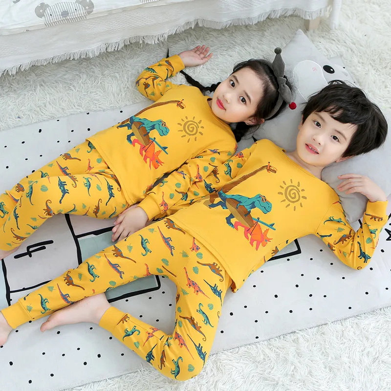 Autumn Girl Boys Pajamas Sets Children's Clothing Suit Tops+Pants Sleepwear Cotton Cartoon Totoro Pyjamas Kids Pijamas Nightwear | Детская