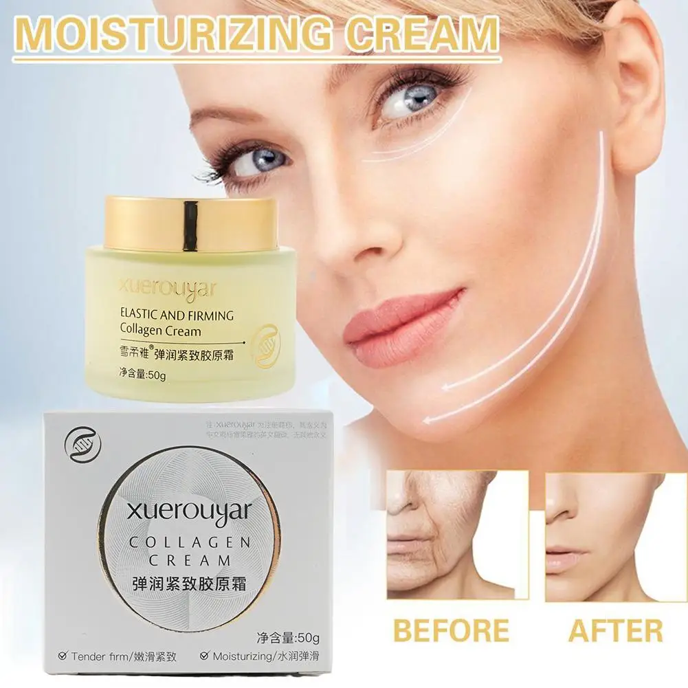 

50 г коллагеновый крем для лица лифтинг укрепляющий антивозрастной крем против морщин увлажняющий питательный крем для лица с тонкими линия...