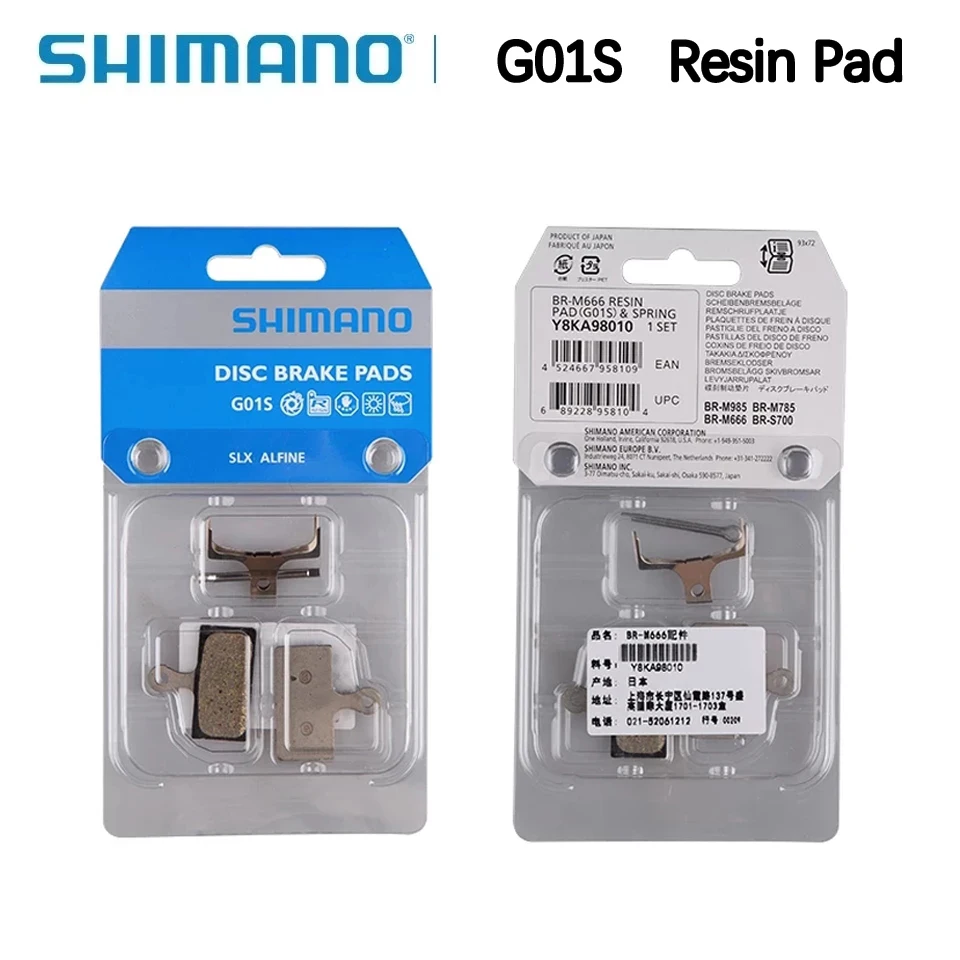 Дисковые Тормозные колодки G01S для горного велосипеда резиновые Shimano M6000 SLX M7000 Deore
