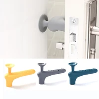 silicone door handle hole free protective cover anti collision kid safety protect noiseless suction cup doorknob for bathroom