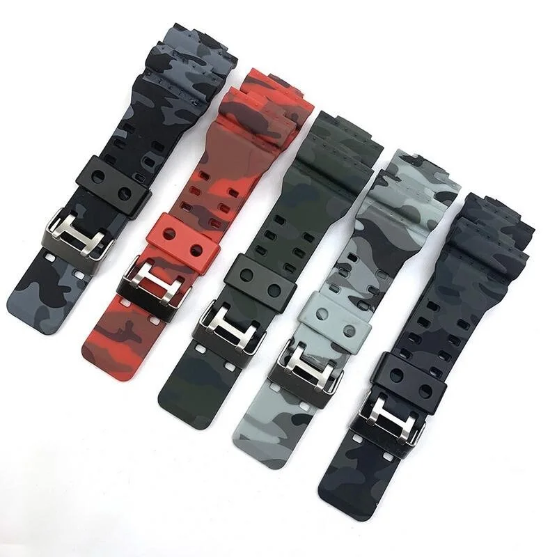 

Сменный силиконовый Камуфляжный ремешок для часов для CASIO G-Shock GA-110/100/120/GD120