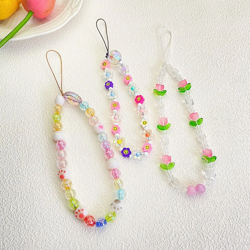 

Красивые цветы, бусины из смолы, цепочка для телефона, шнурок для женщин, акриловая смайлика, милая кошка, коготь телефона, брелок для телефона, очаровательные ювелирные изделия, аксессуары