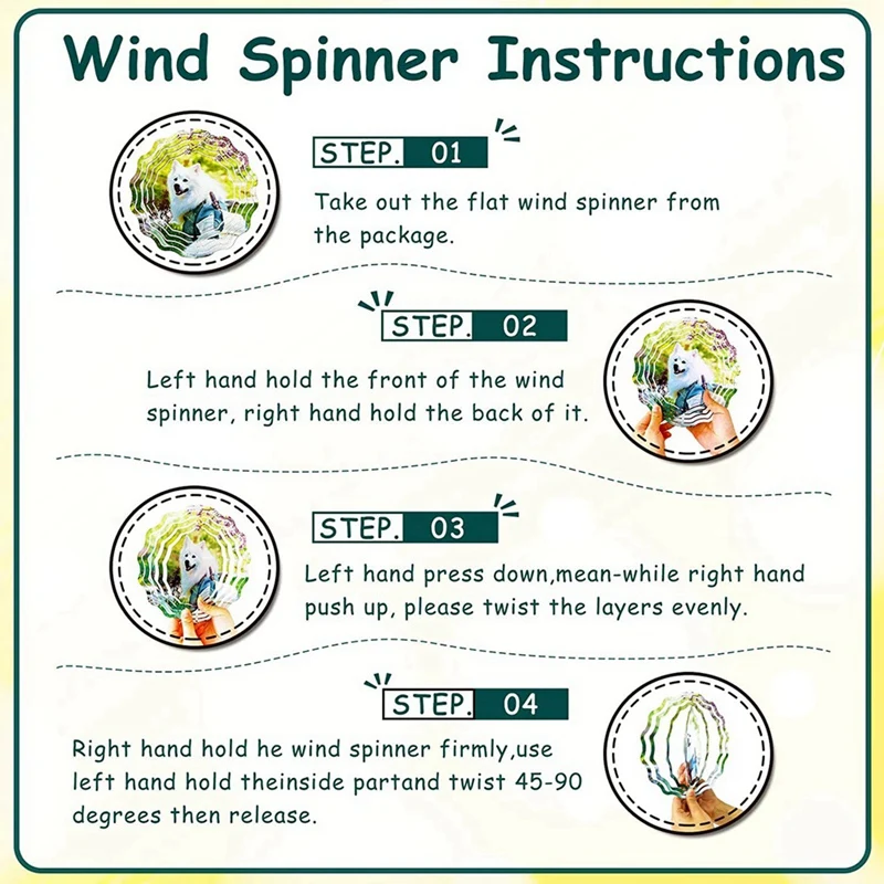 6 шт. двусторонняя кинетическая скульптура 8 дюймов