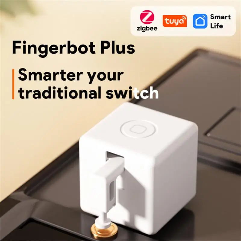 

Кнопка переключения Tuya Zigbee Fingerbot Plus с голосовым управлением и поддержкой Alexa и Google Assistant