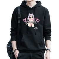 hentai black anime hoodie for men women japanese streetwear hentai sexy hooded sweatshirt tops vaporwave winter fleece pullover