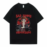 hip hop bad bunny yonaguni print tshirt tops men women cotton oversize t shirt short sleeve fashion original style man tee shirt