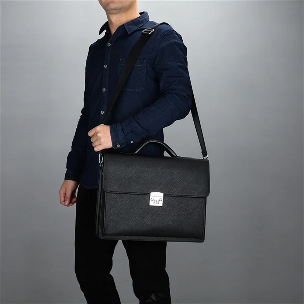 Business Laptop Bag Men Handbags Combination Lock Men's Crossbody Bag Men's Handbags Briefcase Men's Shoulder Bag