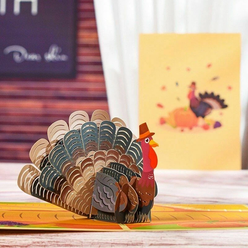 

Thanks Turkey Card 3D Cards Thanksgiving Cards Fall Greeting Cards Fall Thank You Cards Bless You Greeting